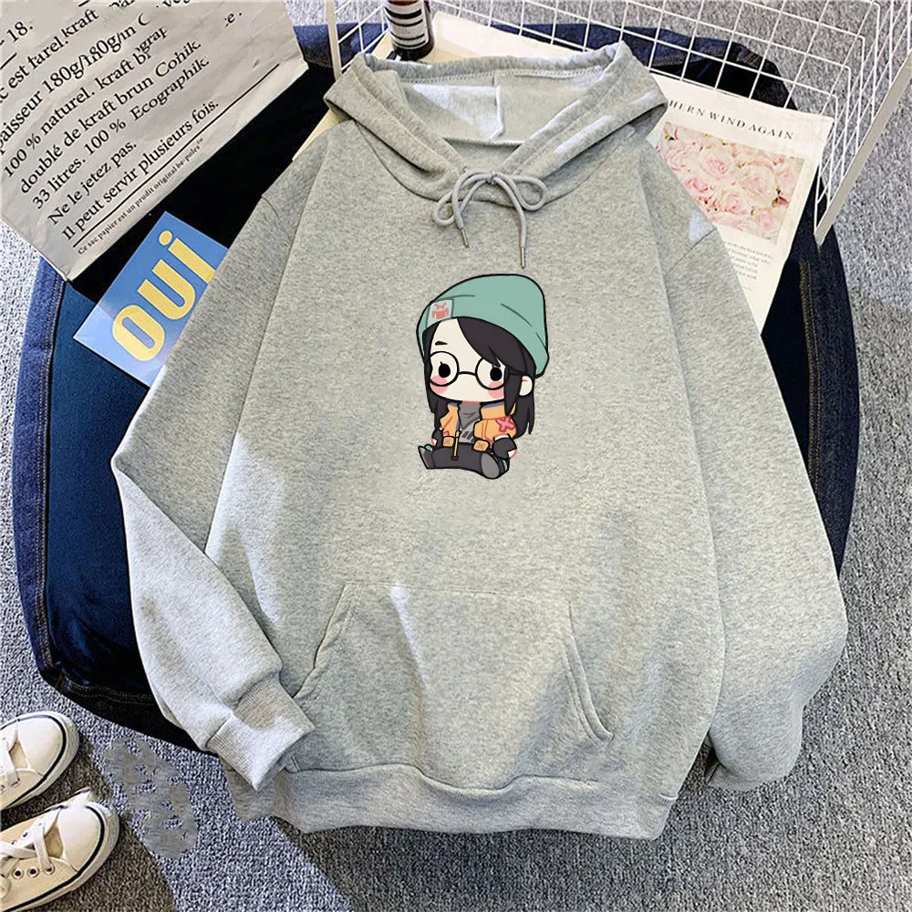 

2023 Fashion Game Valorant Kawaii Spelbreker Cartoon Print Hooded Sweater Harajuku Winter Fashion Koreaanse Casual Oversized Man