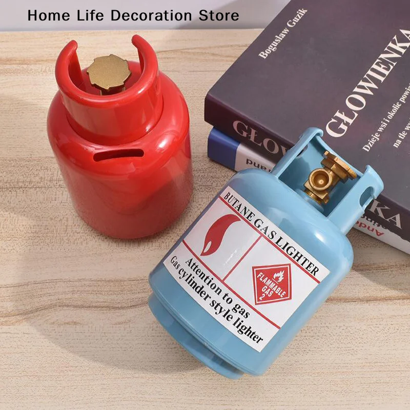 【A】Creative Gas Tank Shape Money Safe Boxes Piggy Bank For Kids Savings Box For Coins Container Home Ornaments Children's Day
