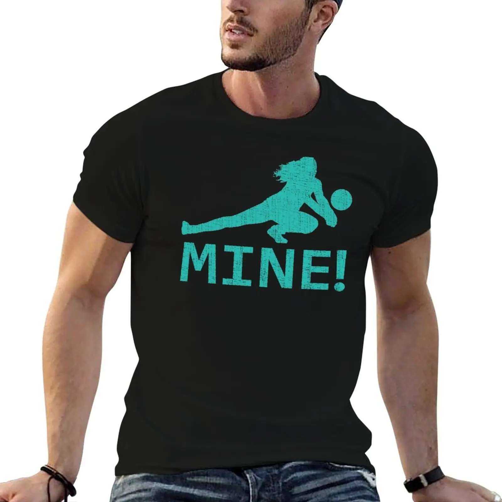 

Fun Distressed Style Mine! Volleyball Player T-Shirt man t shirt designer t shirt man cotton T-Shirt