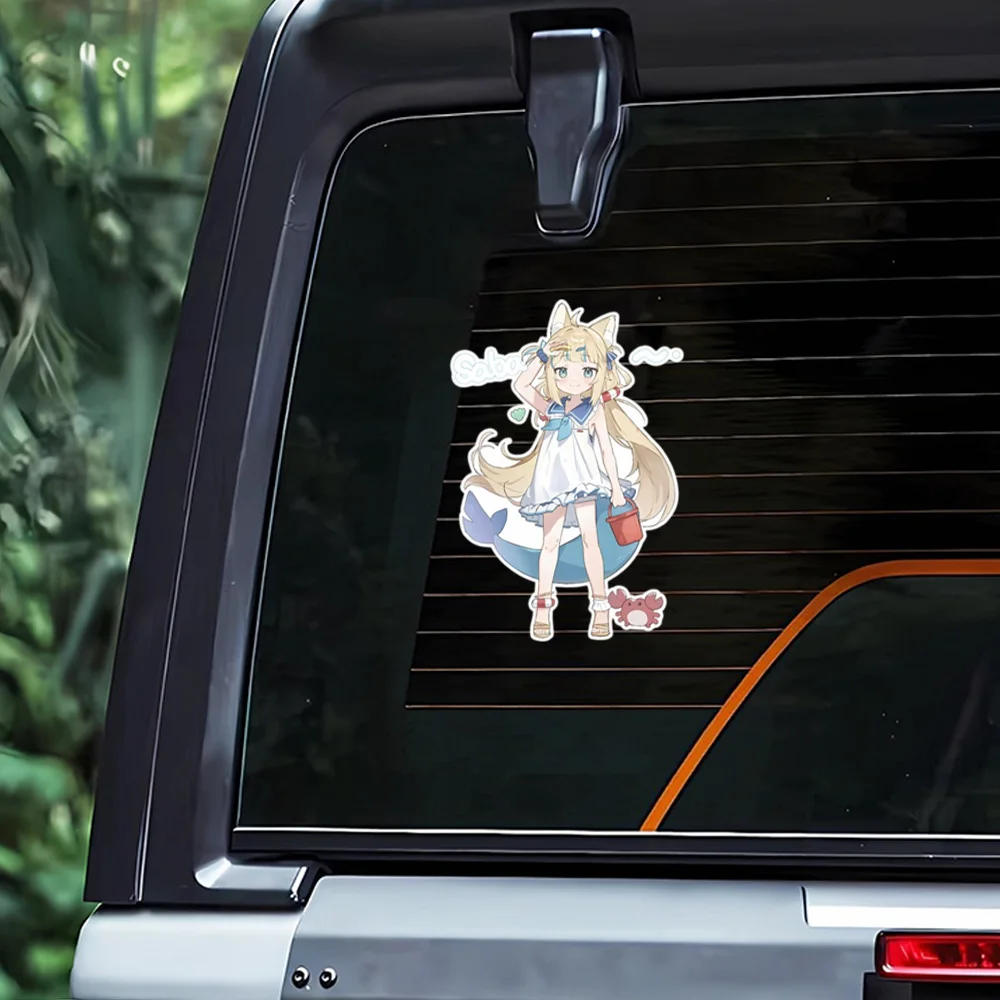 VTuber Sameko Saba, adesivos de vinil para carros com tema de anime, 15 cm, acessórios de personalização para carros, para aplicar em para-choques, ja