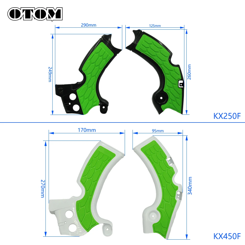 OTOM 2009-2018 Motorcycle X-Grip Frame Guard Cover Protection Shell For KAWASAKI KX250F KX450F Accessories Motocross Dirt Bikes