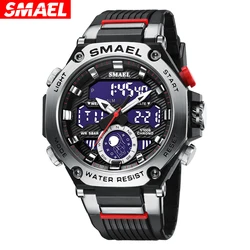 SMAEL Versatile orologio elettronico a doppio Display 8069 Astro Alloy orologio multifunzionale per studenti per sport per il tempo libero