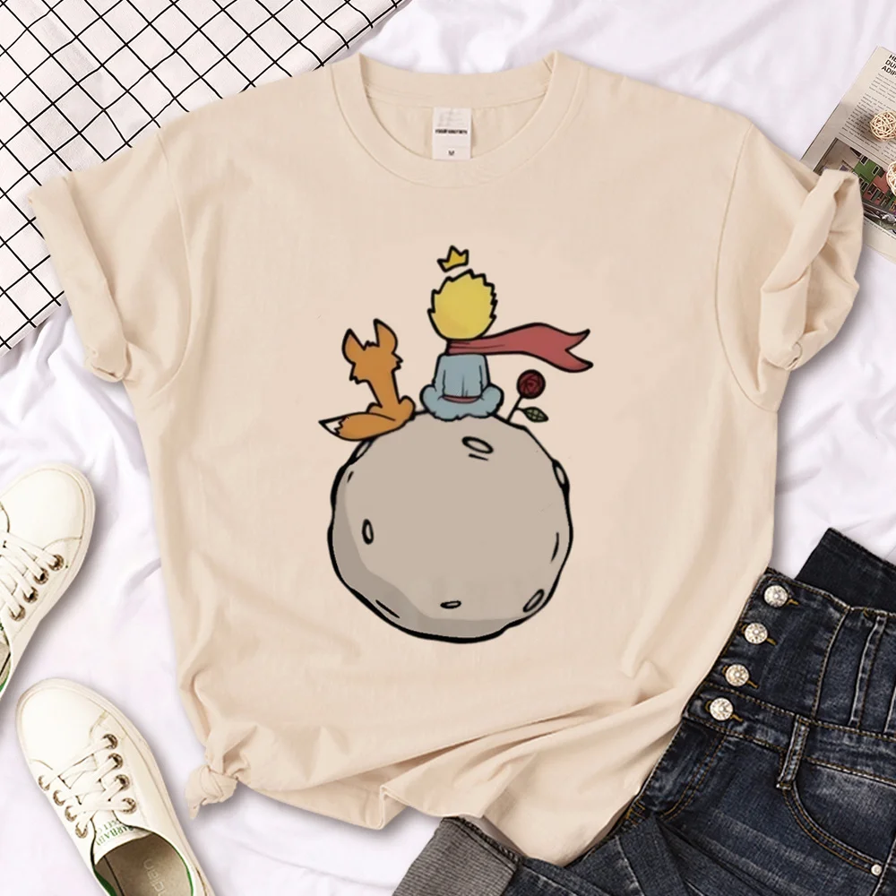Camiseta del Principito para mujer, camiseta harajuku para chica, ropa de los años 2000, camiseta Kawaii Harajuku a la moda, ropa Y2K para mujer