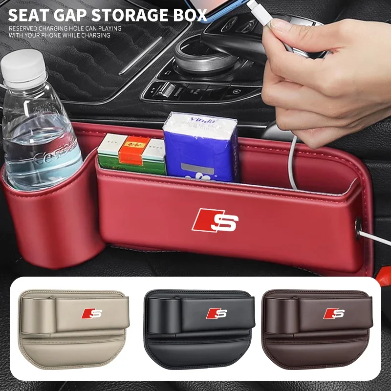 

Multifunction Car Seat Gap Leak-proof Storage Bag For Audi SLine Q3 Q5 Q7 RS3 RS4 A3 A4 B5 B7 B9 A5 A6 C5 C6 C7 A7 Accessories