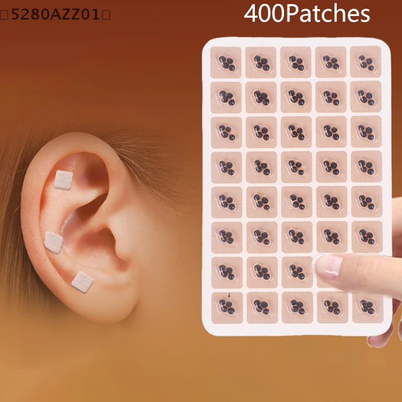 

400patches Ear Care Seeds Acupuncture Auricular Disposable Ear Stickers Massage Therapy Needle Patch Auricular Auriculotherapy
