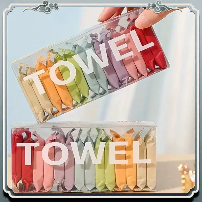 AC76-28Pcs/2 صندوق منشفة السفر المحمولة سميكة مضغوطة الوجه التطهير الجمال منشفة مربعة عالية الجودة #2