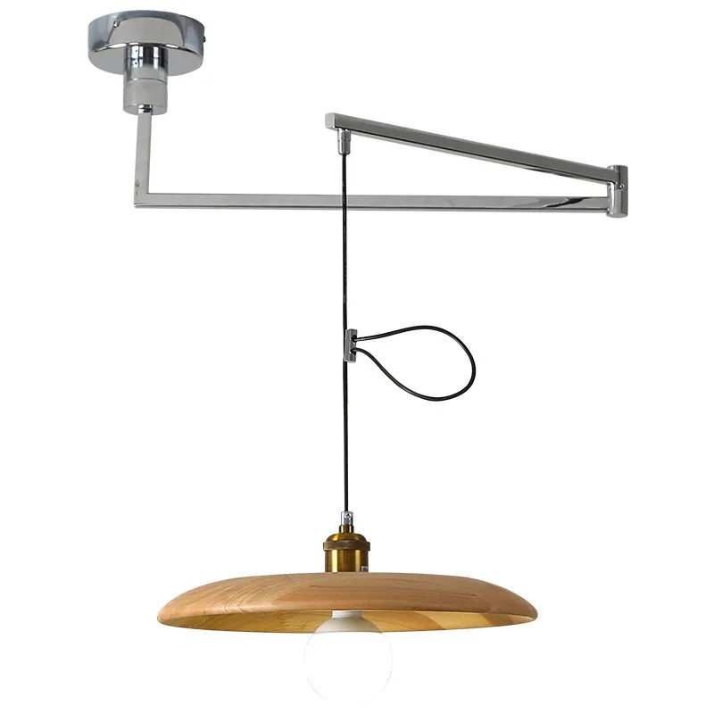 Japanese Portable Restaurant Chandelier Modern Bauhaus Rocker Arm Telescopic Dining Table Kitchen Bedside Room Decor Lights