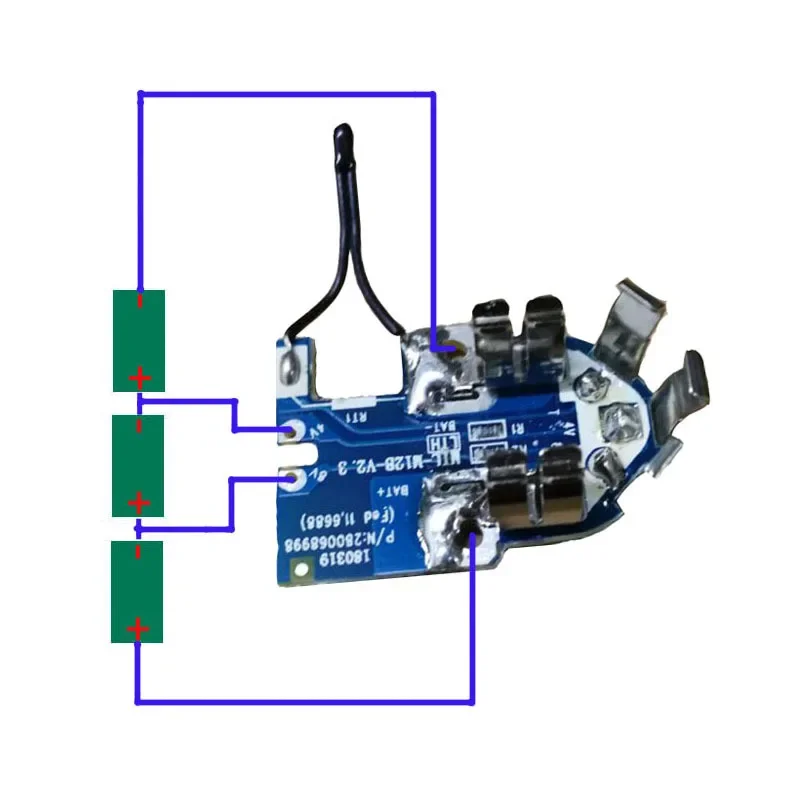 M`12 Battery Charging Protection PCB Circuit Board For Milwaukee 12V 1.3Ah 1.5Ah 2Ah 4Ah 48-11-2411 M`12 Li-ion Battery