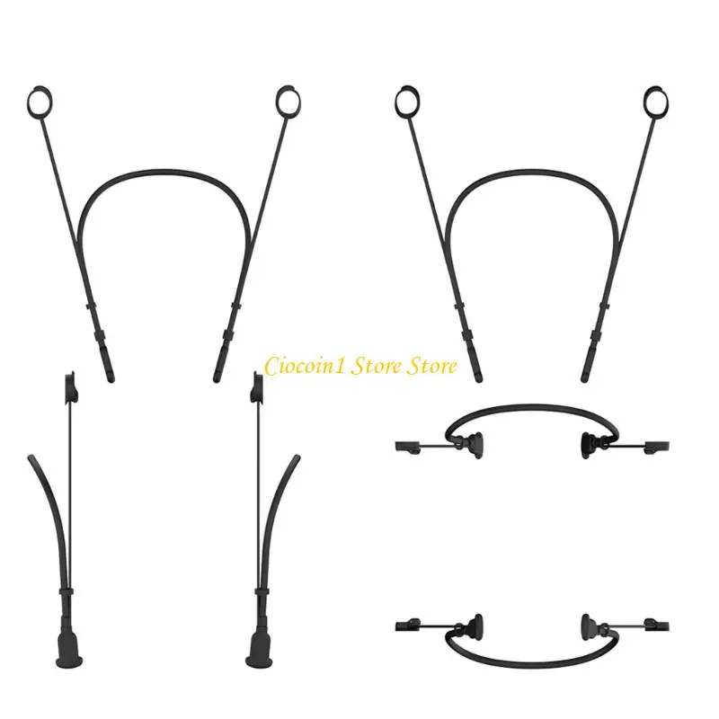A3PC Practical Silicone Safety Tether Cord For Wireless Earbuds Strong Hold Outdoor Activity Portable Design Easy Maintenance