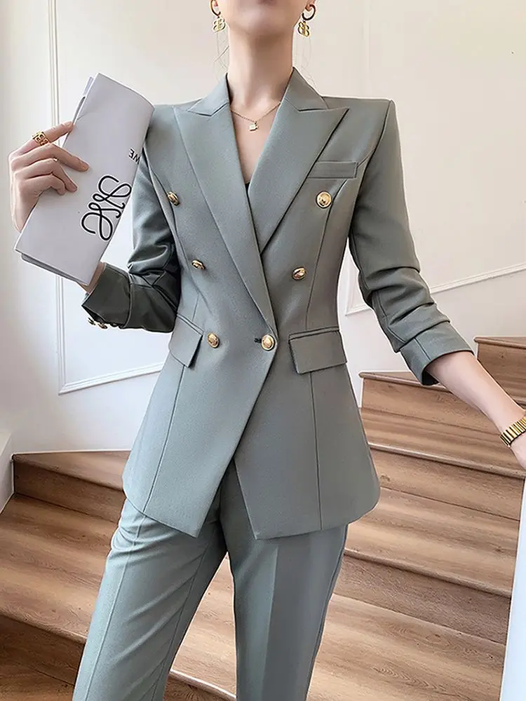 2-B14  Suit for women Spring and Autumn 2023 new style high-end professional wear tament goddess style formal work suit