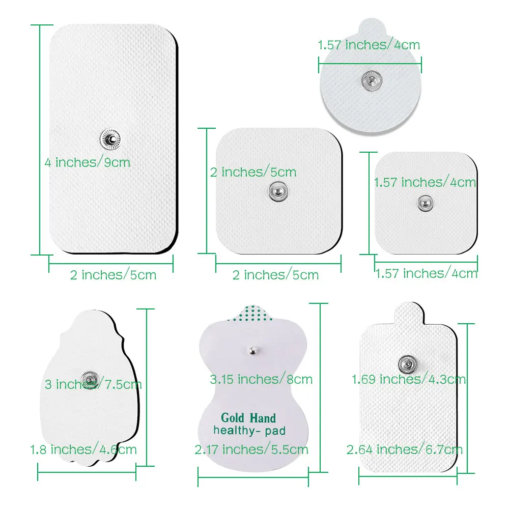 10 20Pcs Non-woven Fabric Self Adhesive Reusable Electrode Patches TENS Unit EMS Muscle Stimulator Replacement Electrode Pads