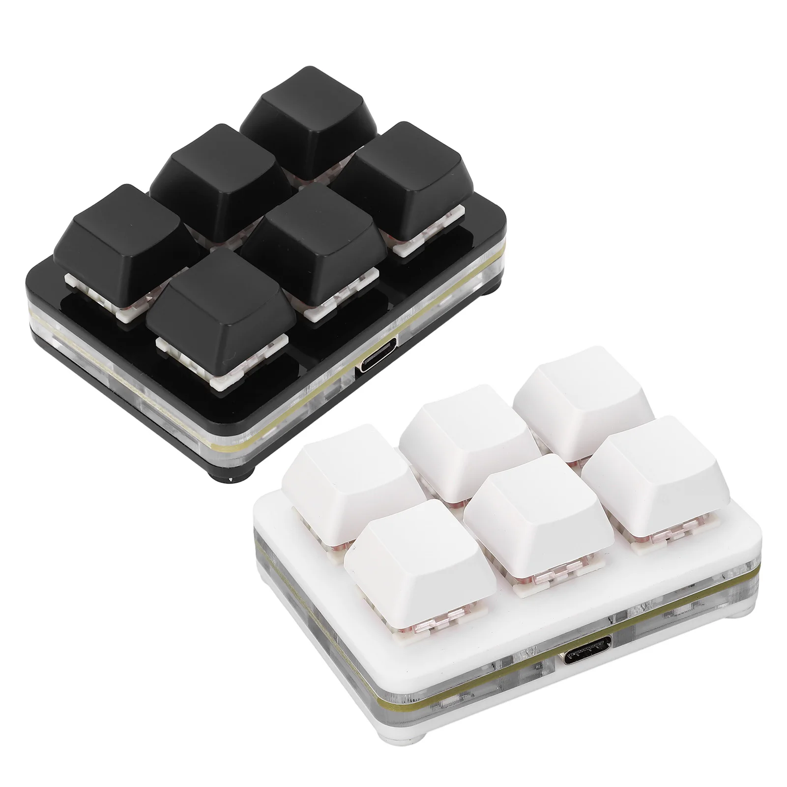 Protable Mechanical Gaming Keyboard 6 Keys DIY Programmable Red Switch Small USB Wired RGB Mechanical Keyboard for Game Office