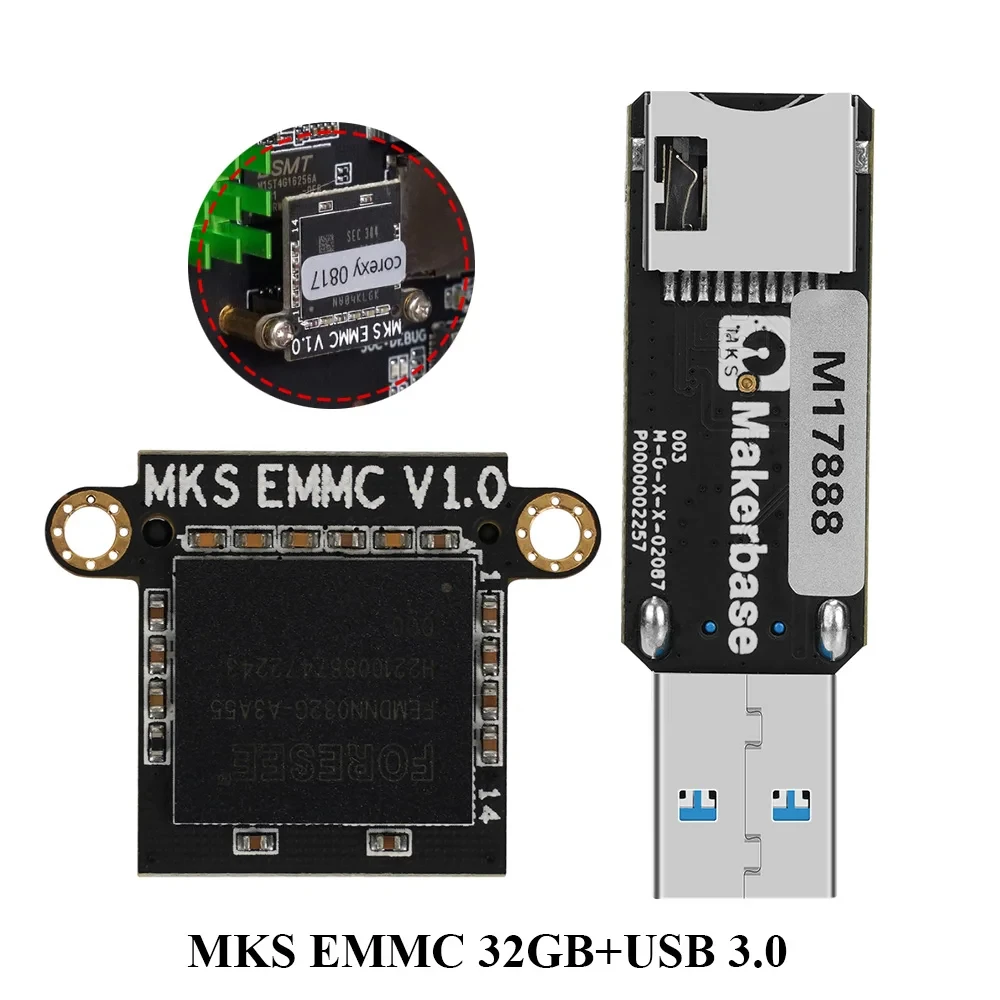 Makerbase MKS EMMC Module Micro SD 32GB TF Card For KLP1/ KP3S Pro V2, For Elegoo Neptune 4/ 4 Pro/ 4 Max/ 4 Max