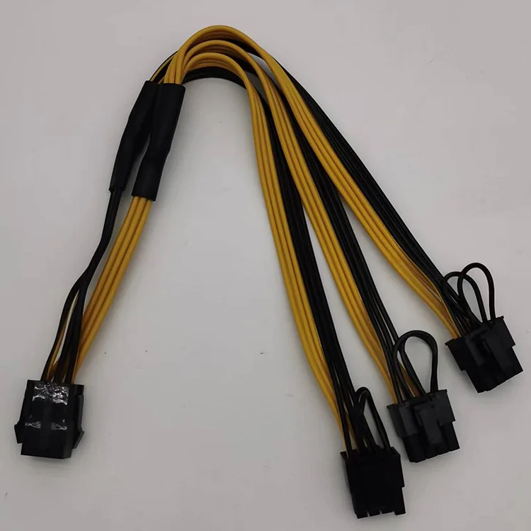 1 in 3 PCIE 6-pin To Dual 6-pin (6-pin/8-pin) Power Splitter Cable Graphics Card PCIE PCI Express 6Pin To Dual 8 Pin Power Cable