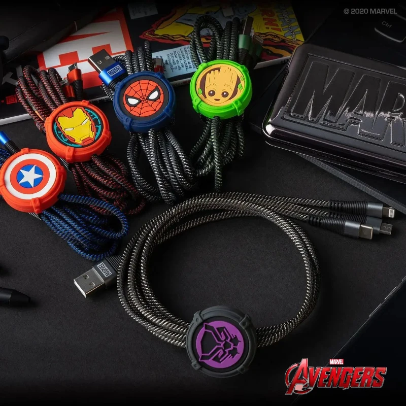 

Кабель для передачи данных из мультфильма «Мстители» Marvel, многоцелевой кабель для зарядки мобильного телефона «три в одном» для дома и автомобиля, подарок