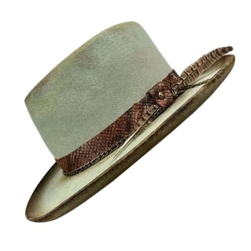 Classical Homburg Hat Panama Hat Gift for Boyfriend Top Hat Wide Brimmed