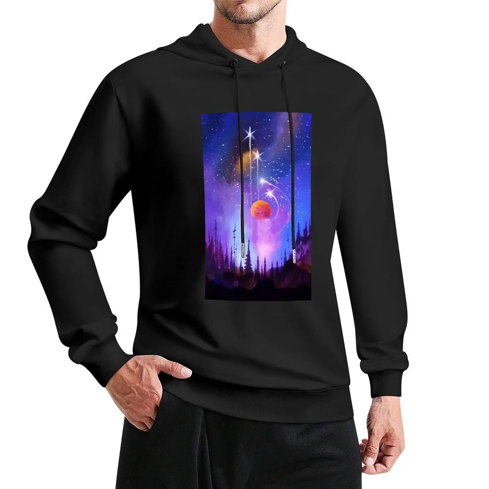 Galaxy Galore Pullover Hoodie men's autumn clothes men's winter sweater graphic t shirts men tracksuit men