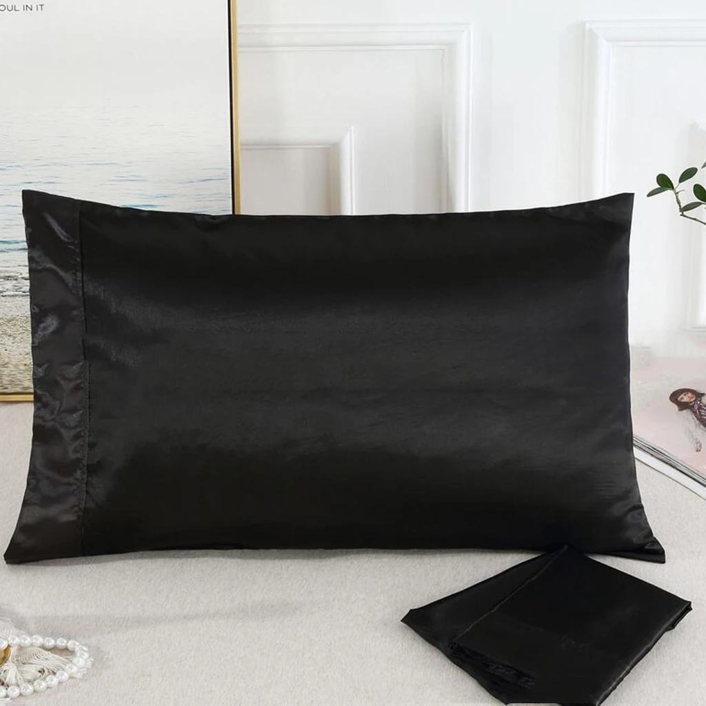 Silk   Pillowcase Pillow Cover for Standard Size 20 x 30 inch