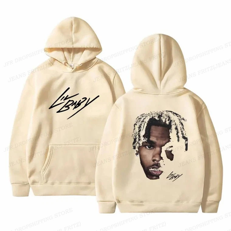 Hip Hop Rapper Lil Baby Hoodies Men Women Fashion Oversized Hoodie Kids Coats Women Sweats Womens Clothing Music Album Tracksuit