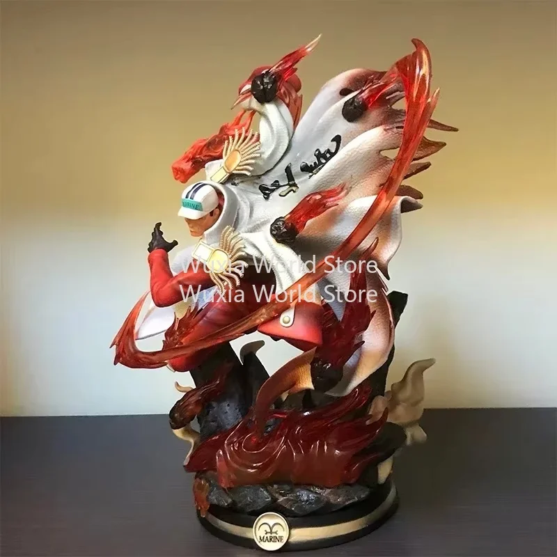 36 センチメートルサカズキフィギュアワンピースアニメ周囲フィギュアライトアップコレクションデスクトップ装飾装飾子供のための最高の贈り物