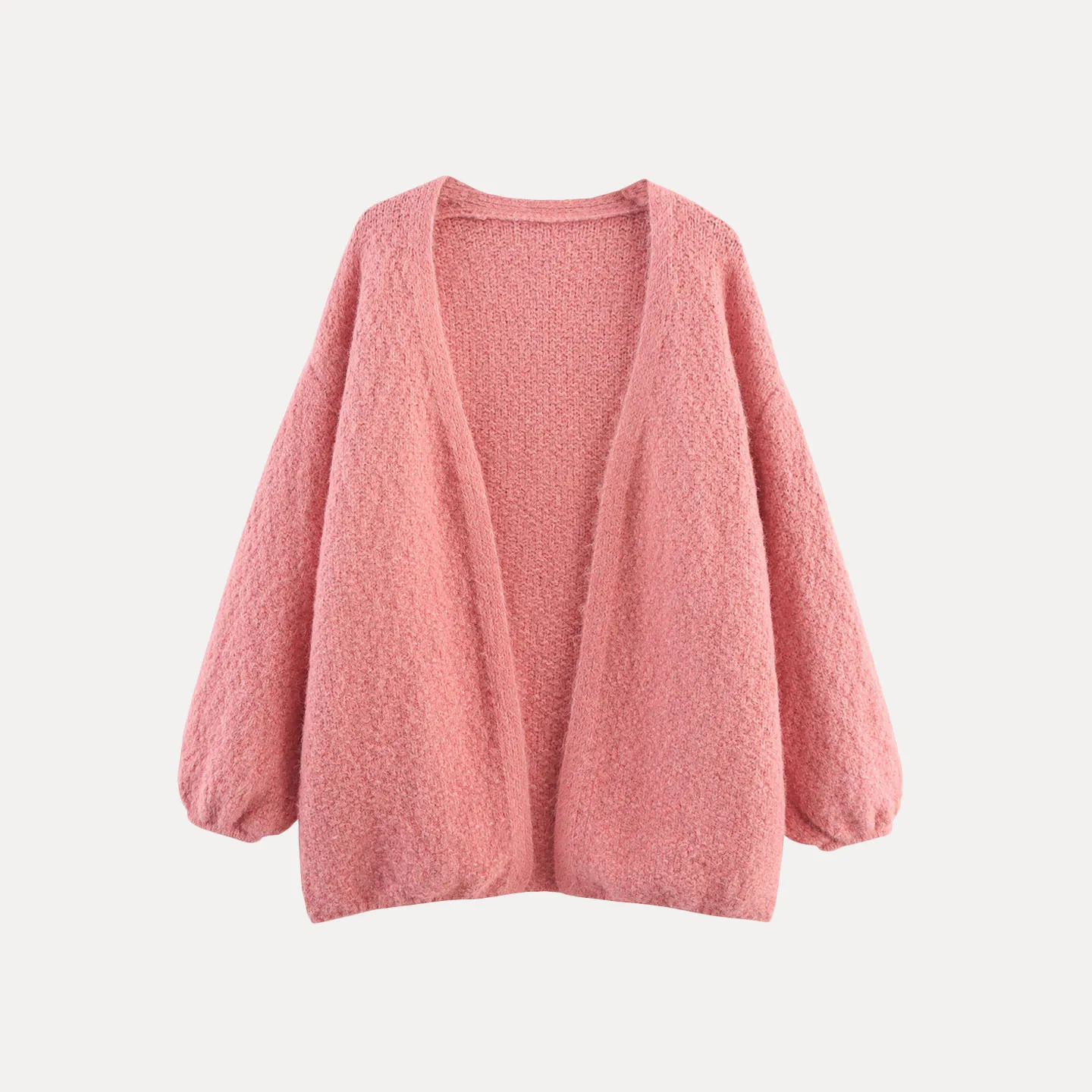 

Ele Lantern Sve Open Cardigan Coat Mid-Length Autumn Winter Women's Faion Outerwear Z Commute Sle Loose Fit