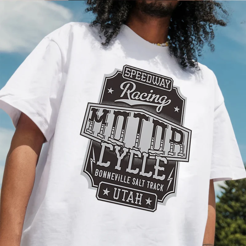 تي شيرت عتيق مع تكوين الحروف تي شيرت 100% قطن للرجال ملابس غير رسمية بأكمام قصيرة تي شيرت برقبة دائرية