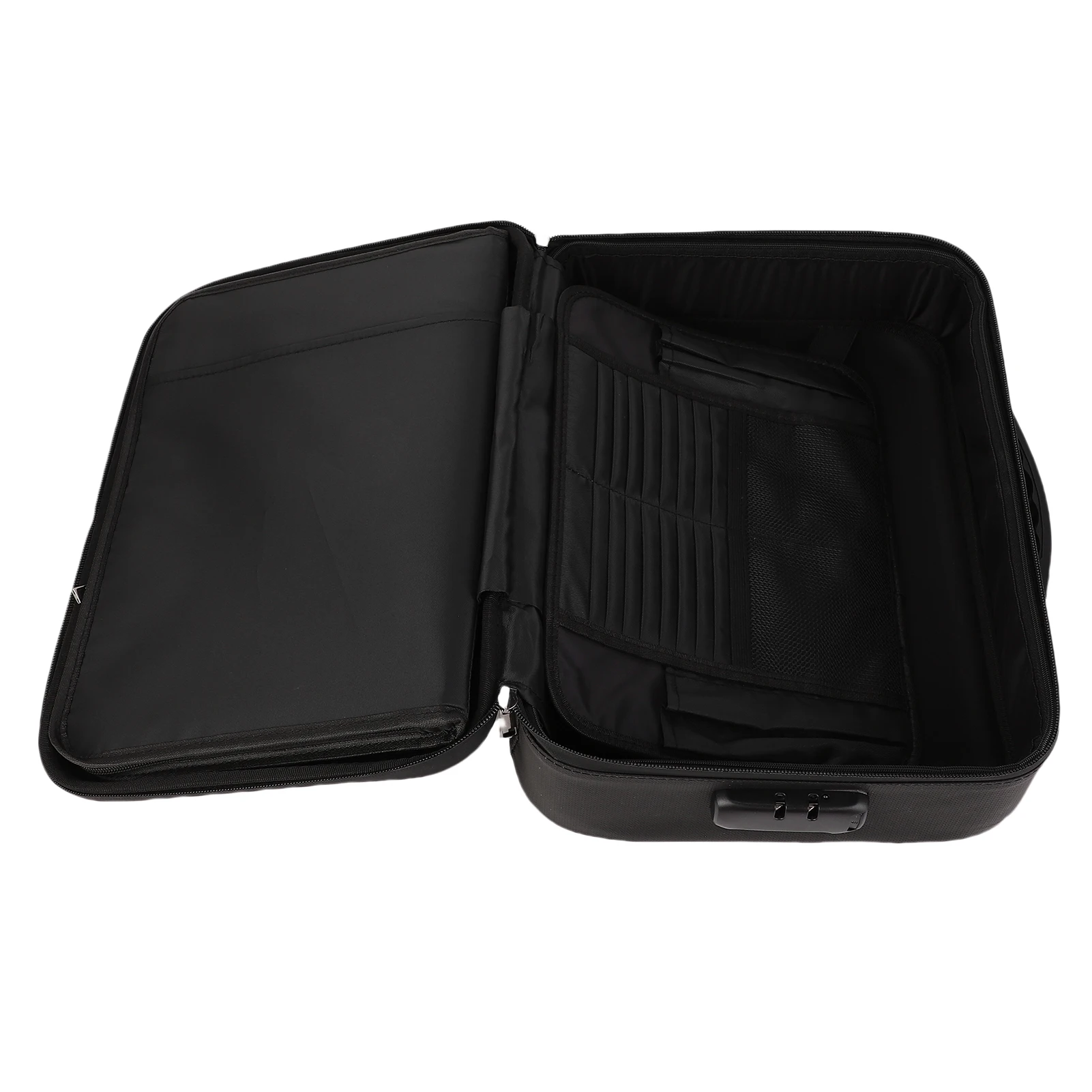 Scatola per documenti ignifuga Borsa per organizer per documenti multifunzionale a prova di pioggia con guscio rigido con 13 tasche per cartelle da viaggio