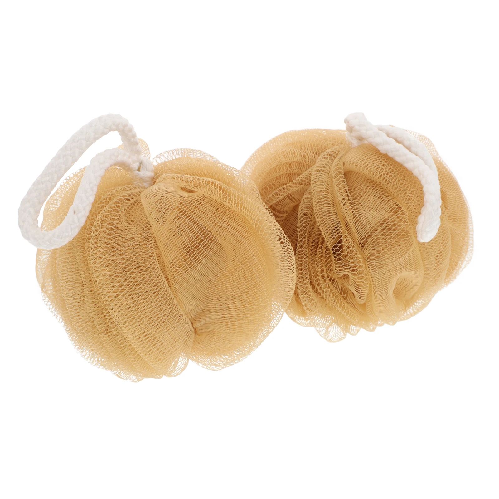 

2Pcs Elegant Lantern Style Bath Flower Ball Rich Lather Generating Scrubber for Back Feet Cleaning Women Shower Bath Tools