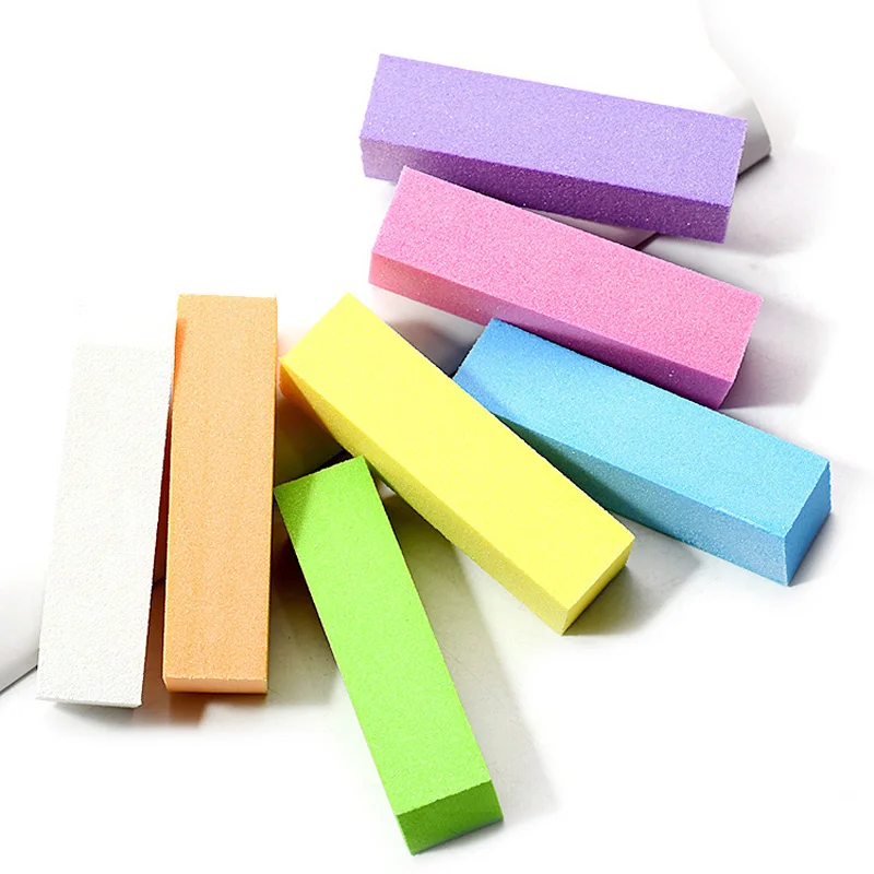 5 Pcs/Lot Colorful Sponge Nails Buffer Grind Buffing Block Sanding Files 100 180 Pedicure Manicure Care Nail Art Polishing Tools