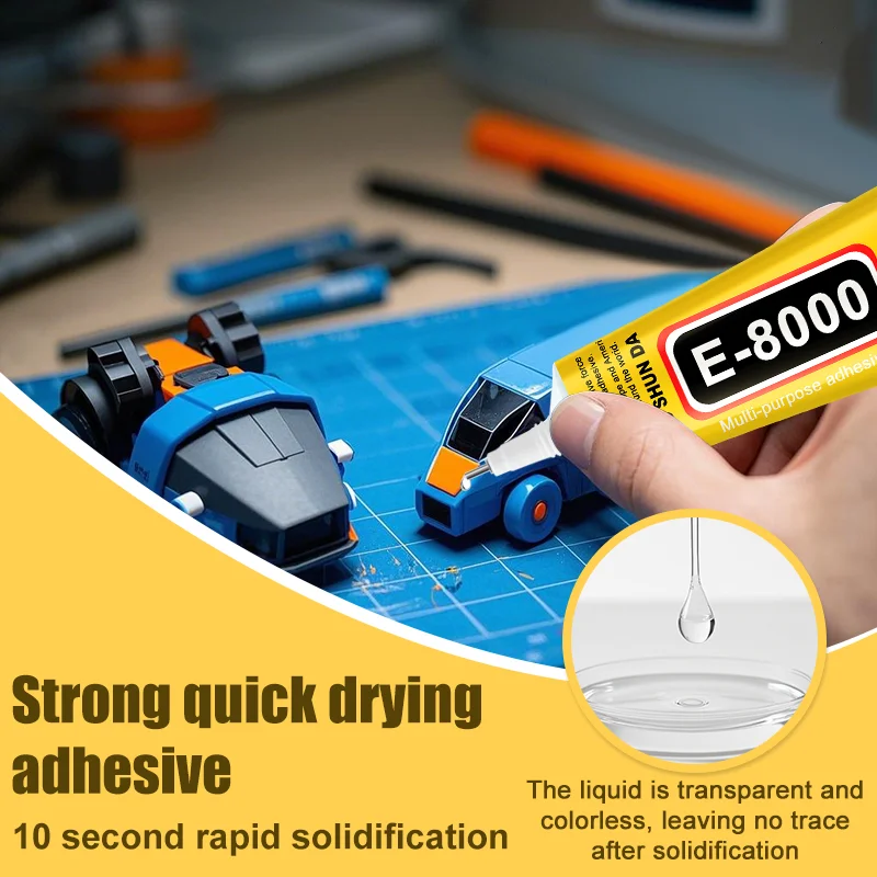 15/25/50/110ml E8000 Glue 110ml  Mobile Phone Screen Repair High-Strength Transparent Super Screen Border Adhesive Glass Jewelry DIY Crafts Universal Touch Screen Tools.