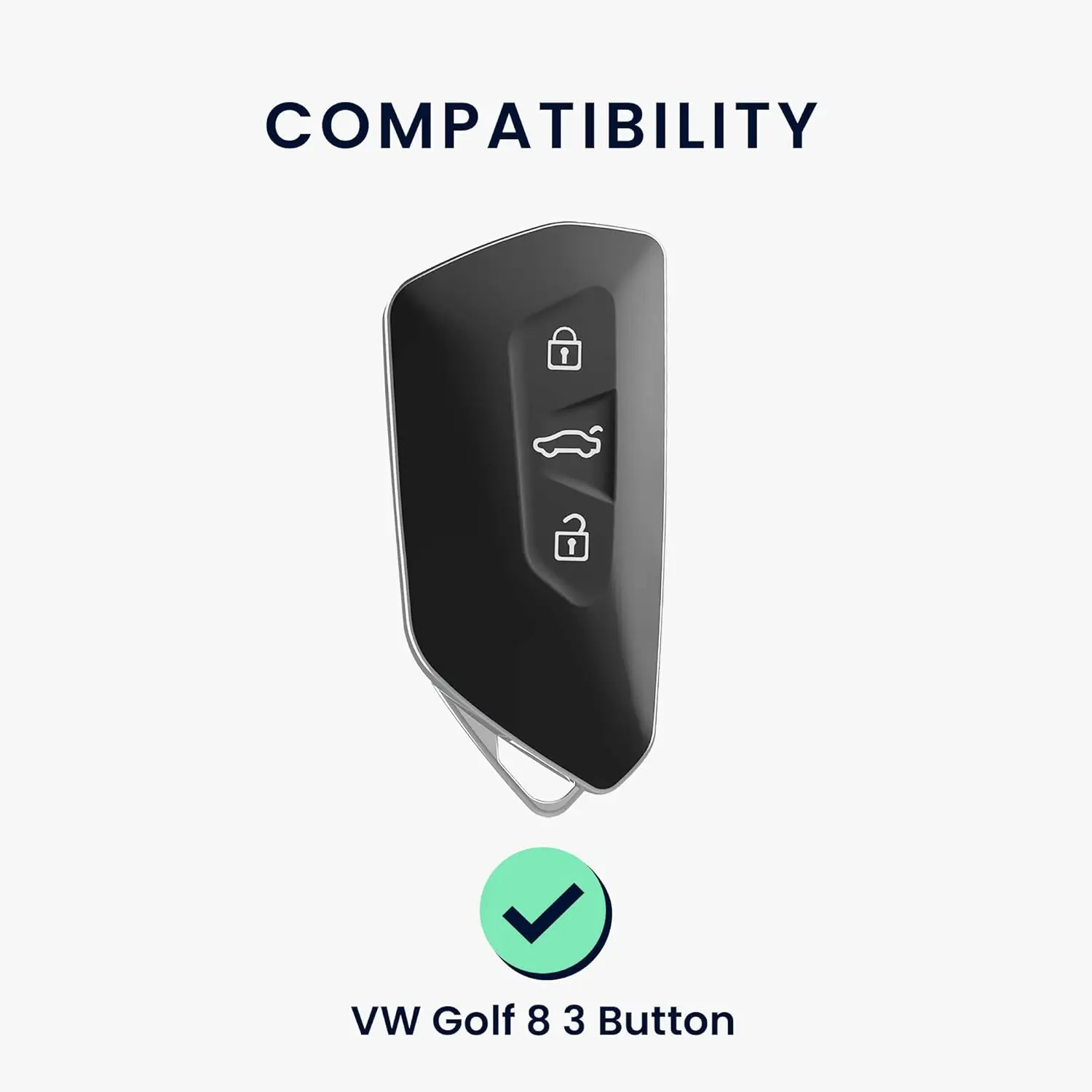 Car Key Case For VW Golf 8 Mk8 GTI GTD R ID3 ID4 2020 Decoration Silicone Car Key Case Fob Holder Cover Trim Car Accessories