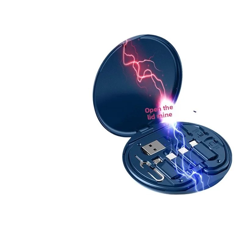 

ortable Magnetic Fast Charging Cable 3-in-1 Foldable Universal Charger Cord with Storage Box for Type-C