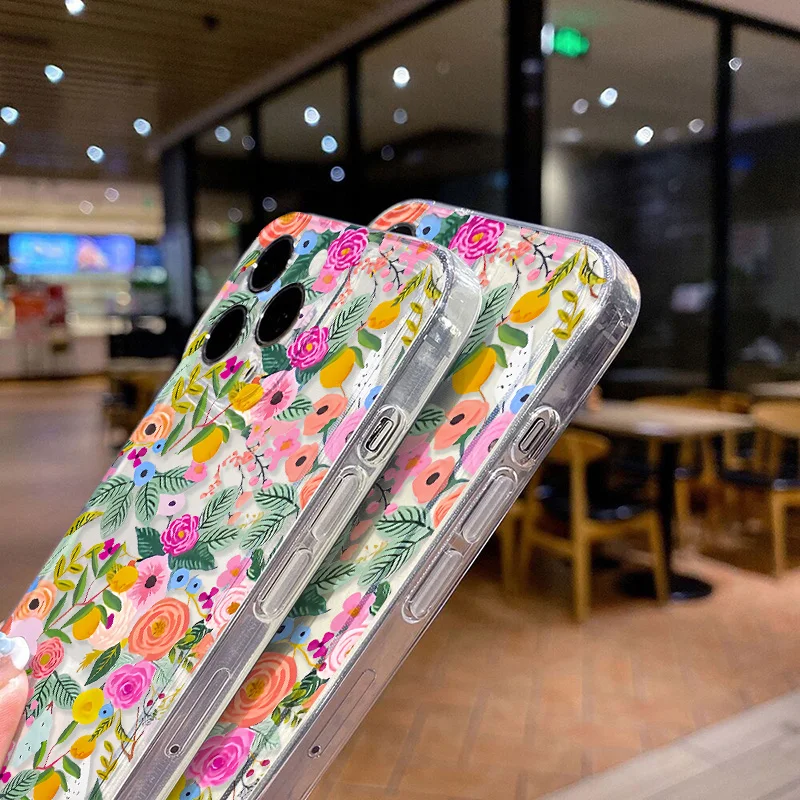 Flower Clear Case For Samsung A57 A56 A55 5G A54 A53 A37 A36 A35 A33 A26 A17 A16 A07 A06 S26 Ultra S25 S24 S23 Plus S22 FE Cover