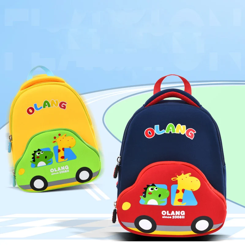 Cartoon Children School Backpacks 3D Cute Car Design Kindergarten Kid Anti Lost School Bags for Boys Girls Gift Mochila Escolar