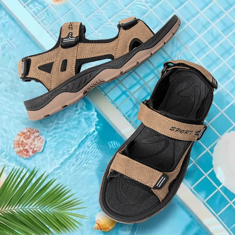 Summer Men' Sandals Breathable Outdoor Men's Casual Sandalies Shoes Fashion Beach Slippers Size 40-46
