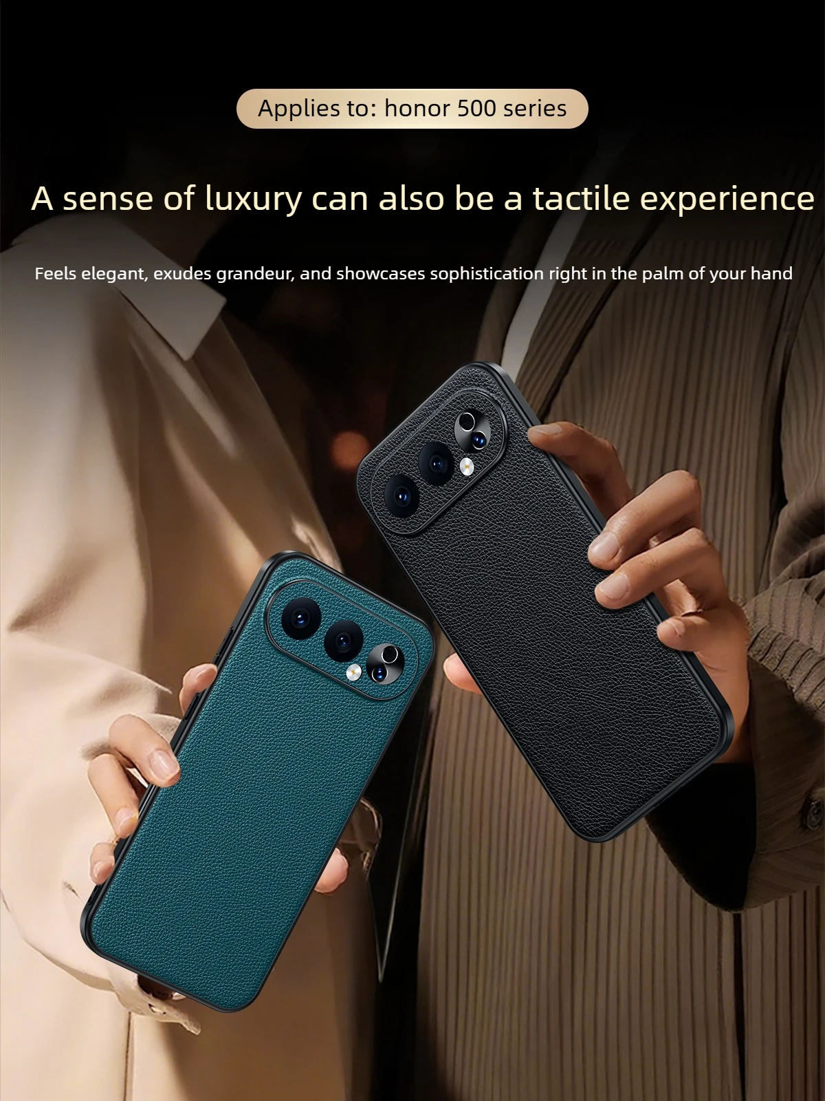 حافظة هاتف من الجلد الطبيعي لهاتف Honor500 Pro حافظة Honor 500 عدسة حماية كاملة رفيعة للغاية مضادة للسقوط حافظة هاتف عمل غير لامعة