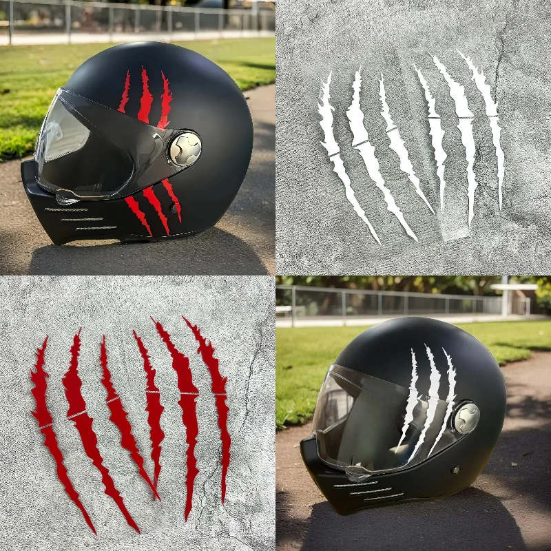 

1Pair Monster Claw Scratch Motorcycle Helmet Stickers Waterproof DIY Motorbike Fuel Tank Electric Scooter Vinyl Decals Decors