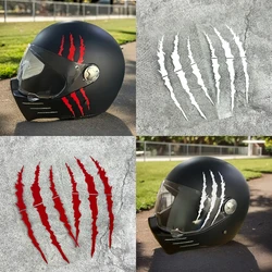 1Pair Monster Claw Scratch Motorcycle Helmet Stickers Waterproof DIY Motorbike Fuel Tank Electric Scooter Vinyl Decals Decors