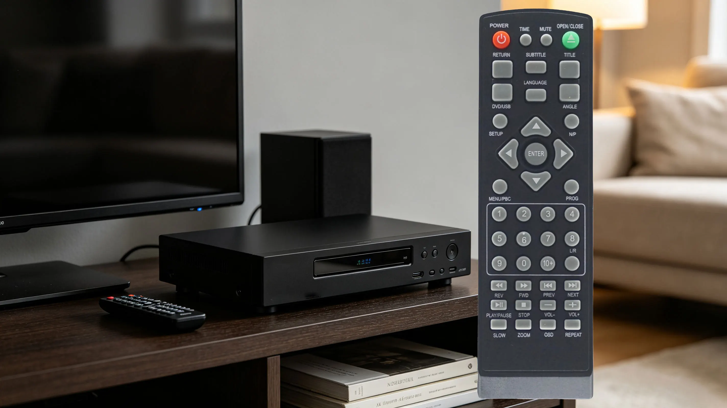 Remote Control Compatible For Majority Scholars SCH-DVD-BLK DVD Player