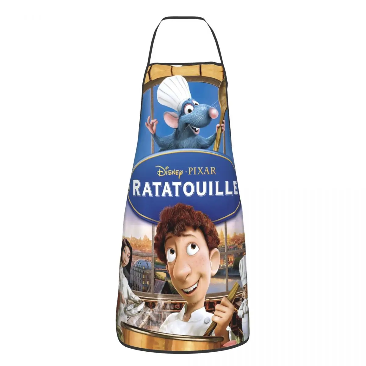 Custom Unisex Little Chef Ratatouille Remy Bib Apron Adult Women Men Chef Tablier Cuisine for Kitchen Cooking Gardening