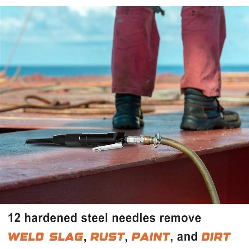 

ABAE-компактный пневматический игольчатый скалер с 40 шт. 7-футовыми иглами для удаления накипи с воздушным питанием, удаляет ржавчину, краску и грязи.