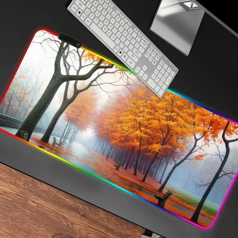 

Nature Painting DIY Design Pattern Game mousepad RGB gaming mouse pad large XXL mouse carpet keyboard pad computer mouse pad