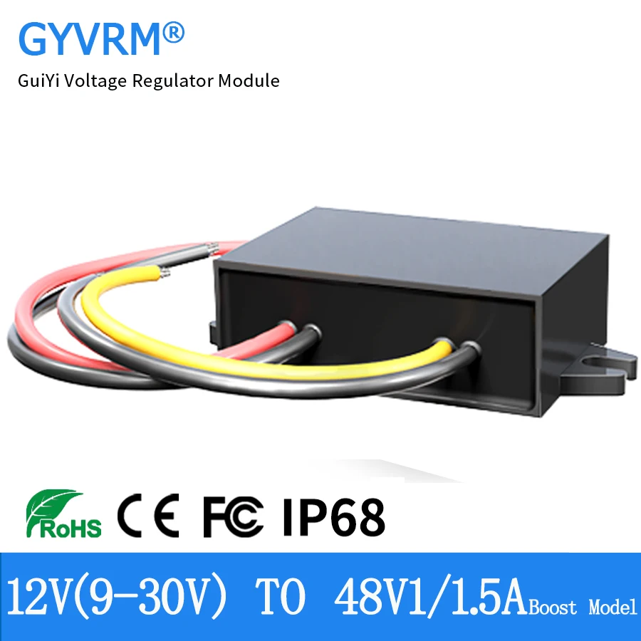 DC DC Converter 12V 24V TO 48V 1A DC DC Boost Module 9-30V to 48V Boost Converter 24V to 48V Boost Module 12V 48V ABS Shell