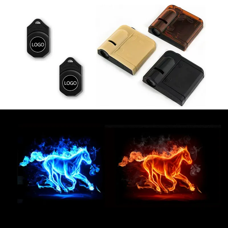 

2Pcs Car Door Light Welcome Lamp Auto Accessories Shadow Ghost Step Lights LED Projector Lamp