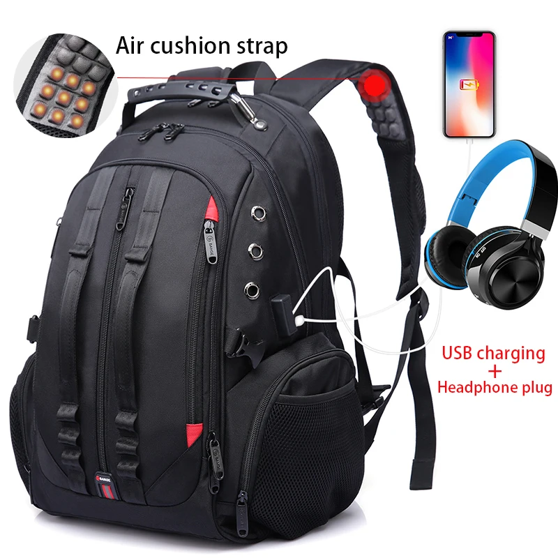 

New 45L Travel backpack 15.6" Laptop Backpack Men USB Charging Anti theft multifunctional Backpack teens schoolbag