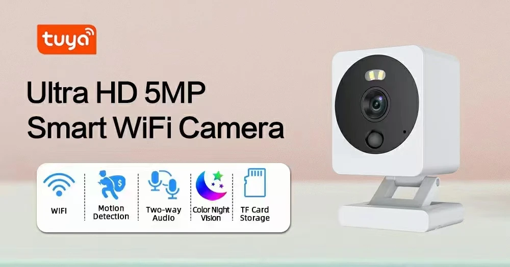 3MP 1296P Tuya APP 4X Zoom Wireless WIFI IP Camera AI Humanoid Detection Home Security CCTV Baby Monitor