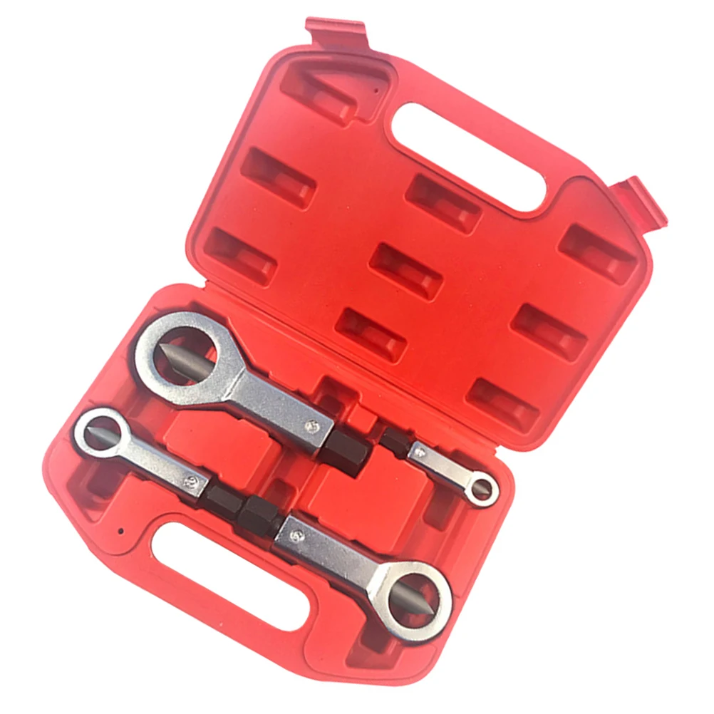 

4pc Heavy Duty Separator Tool High-Torque Steel Forged Rusty Nut Splitter Removal Kit Polished Surface Durable Metal Nut
