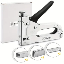 Staple Gun, 3 in 1 Heavy Duty Staple Gun Kit with 300 Staples, Upholstery Stapler for Fixing Material, Decoration