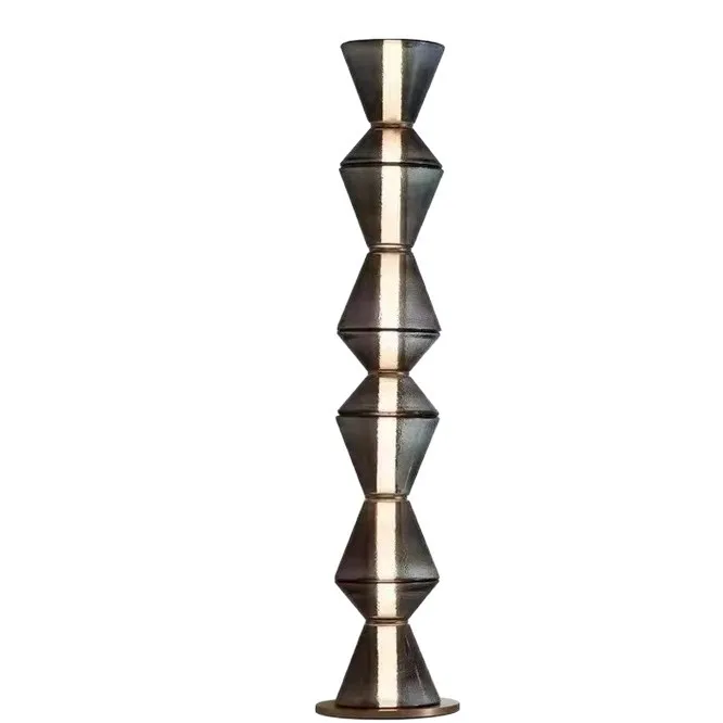 

Design sense glass living room sofa floor lamp Nordic creative study bedroom bedside table atmosphere vertical lamp