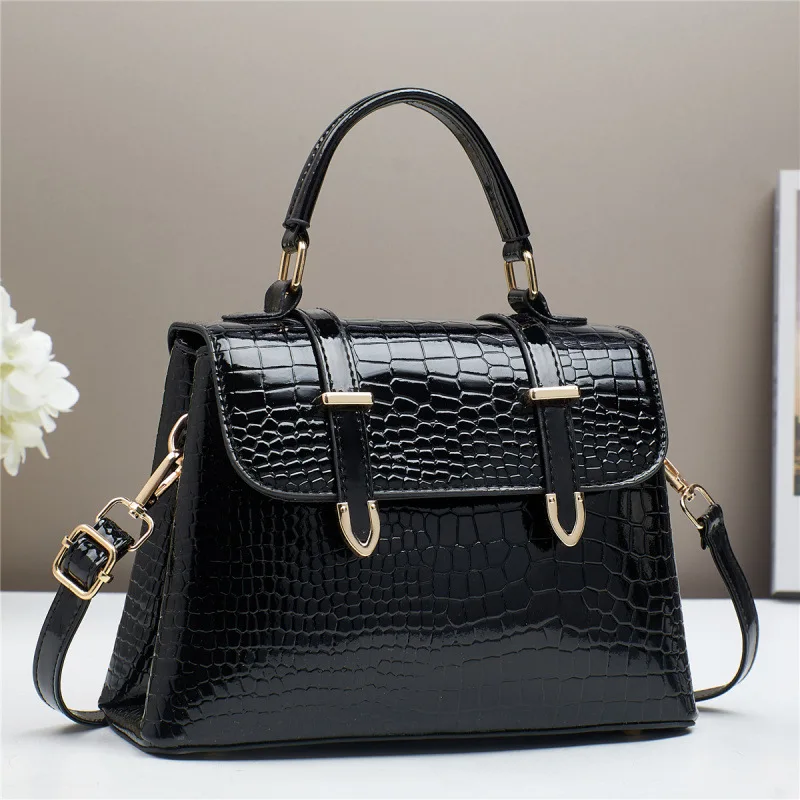 

Trendy Crocodile Pattern Business Bag - Minimalist Elegant Spacious Bag, Premium Top-Handle Crossbody & Shoulder Bag for Work